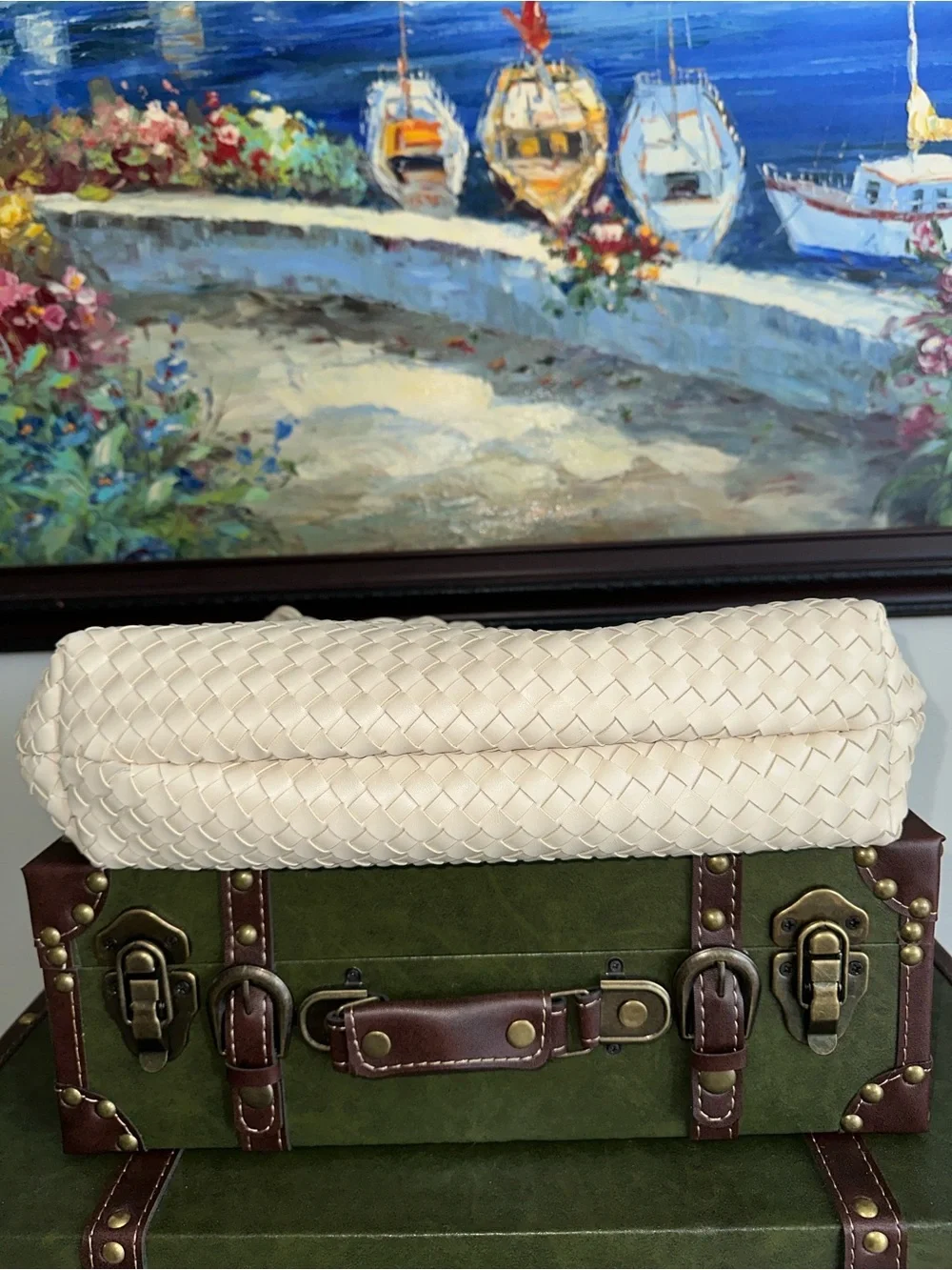 Vici At My Side Faux Leather Woven Convertible Hobo Bag